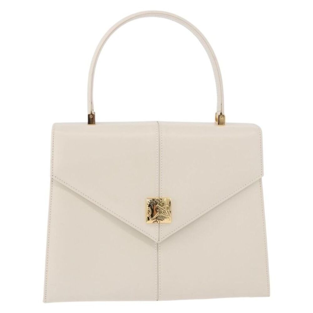 Saint Laurent Vintage Handbag Leather White Leather Handbag
